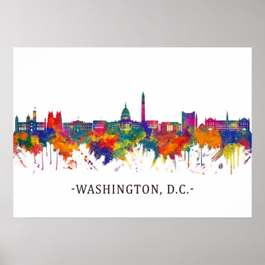 Washington D.C. USA Skyline Poster (Voorkant)