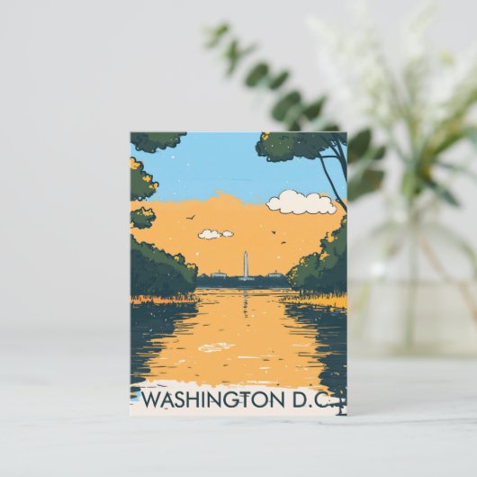 Washington D.C. USA Travel Briefkaart (Staand voorkant)