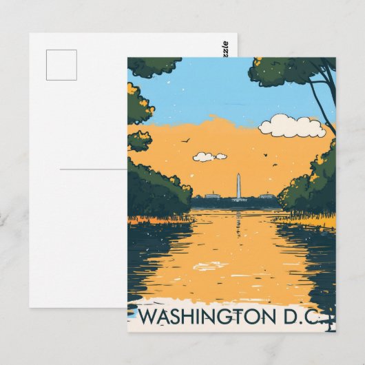Washington D.C. USA Travel Briefkaart (Voorkant / Achterkant)