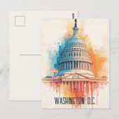 Washington D.C. Verenigde Staten Reizen Briefkaart (Voorkant / Achterkant)
