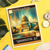Washington, D.C., Verenigde Staten |  schilderij Briefkaart