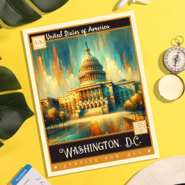 Washington, D.C., Verenigde Staten |  schilderij Briefkaart
