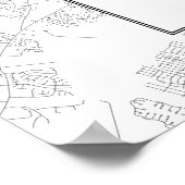 Washington D.C., Verenigde Staten (zwart op wit) Poster (Hoek)