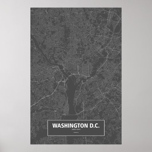 Washington D.C., Verenigde Staten (zwart wit) Poster (Voorkant)