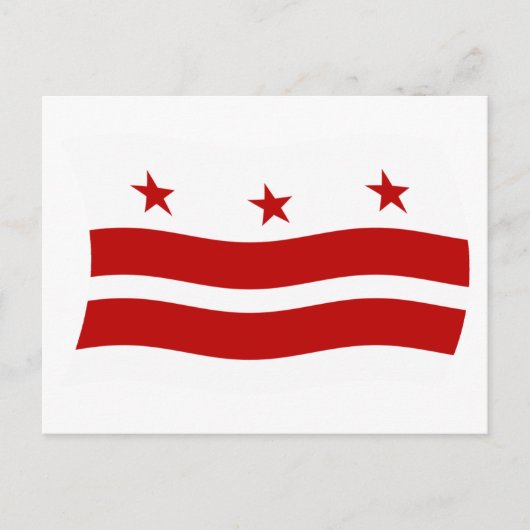 Washington D.C. Vlag Ansichtkaart Briefkaart (Voorkant)