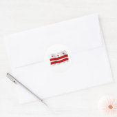Washington D.C. Vlagsticker Ronde Sticker (Envelop)