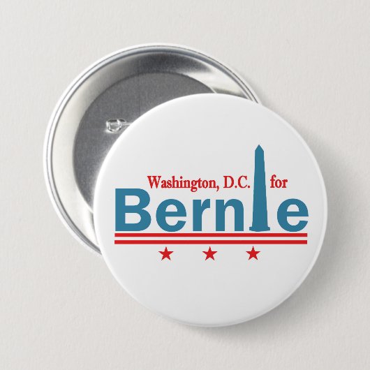 Washington D.C. voor Bernie Ronde Button 7,6 Cm (Voorkant /achterkant)