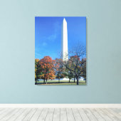 WASHINGTON, D.C. VS. Het Washington Monument verri Canvas Afdruk (Insitu (Houten vloer))