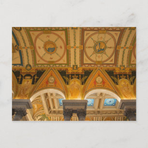 WASHINGTON, D.C. VS. Plafond in de grote hal van Briefkaart