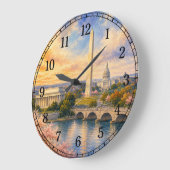 Washington D.C. Wall Clock — Landmark Design Grote Klok (Hoek)