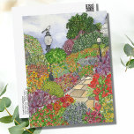 Washington D.C. Waterverf Briefkaart<br><div class="desc">Dit briefkaart bevat originele waterverf kunstwerken geïnspireerd door de mooie bloemen in Bartholdi Park, Washington D.C. Een paver omringd door kleurrijke bloeiende lentbloemen, bezocht door een babbelende spotvogel met het Amerikaanse Capitolgebouw op de achtergrond. Dit is de originele kunst van Tiffany Duffy. Zie een deel van het proces op Instagram...</div>
