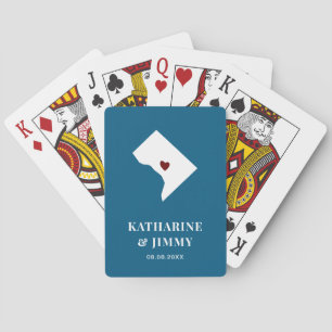 Washington D.C. Wedding Favor Deck of Cards, kaart