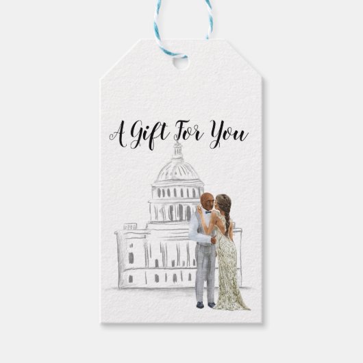 Washington D.C. Wedding Gift Label Cadeaulabel (Voorkant)