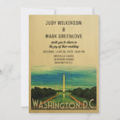 Washington D.C. Wedding Invitation DC  Kaart (Voorkant)