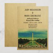 Washington D.C. Wedding Invitation DC  Kaart (Voorkant / Achterkant)