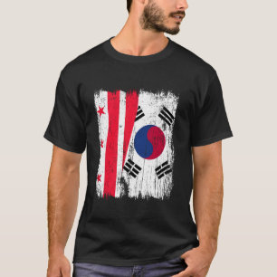 Washington D.C. Zuid-Korea Vlag Halfstok T-shirt