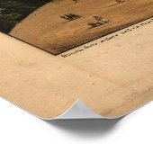 Washington DC 1852 Antiek panoramische kaart Poster (Hoek)