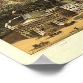 Washington DC 1871 Antiek panoramische kaart Poster (Hoek)