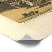 Washington DC 1871 Antiek panoramische kaart Poster (Hoek)