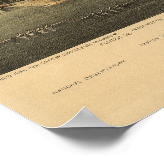 Washington DC 1892 Antiek Panorama Poster (Hoek)