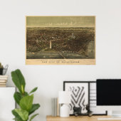 Washington DC 1892 Antiek Panorama Poster (Thuiskantoor)