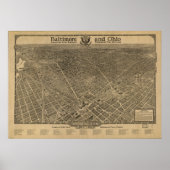 Washington DC 1923 Antiek Panorama Poster (Voorkant)