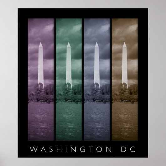 Washington DC - 4-panelPoster Poster (Voorkant)