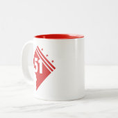 Washington DC 51 staat Tweekleurige Koffiemok (Voorkant links)