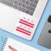 Washington DC 51e staat Sticker (Laptop met iPhone)