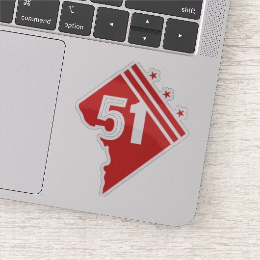 Washington DC 51e staat Sticker (Detail)