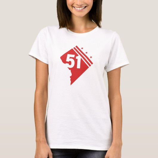 Washington DC 51e staat T-shirt (Voorkant)