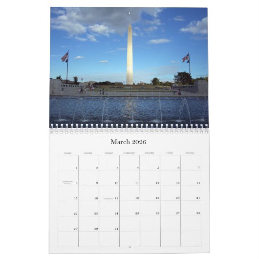 Washington, DC - Agenda 2020 Kalender (Mar 2026)