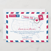 Washington DC Airmail Wedding Bedankt (Voorkant)