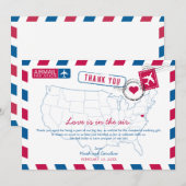 Washington DC Airmail Wedding Bedankt (Voorkant / Achterkant)
