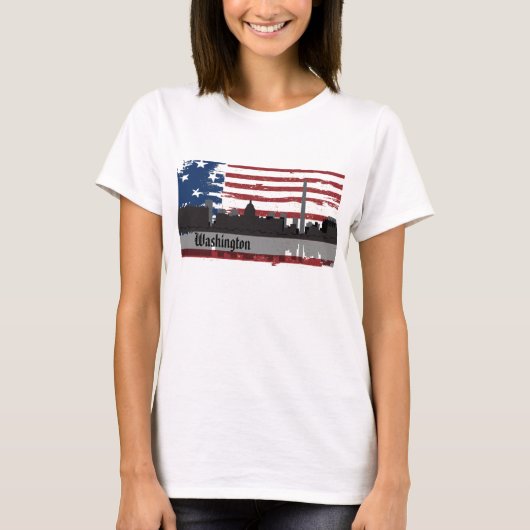 Washington DC American Cities CityScape T-Shirt (Voorkant)
