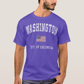 Washington Dc American Flag Sports gift family T-shirt