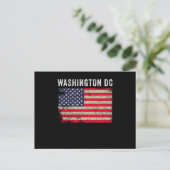 Washington DC Amerikaanse vlag  Briefkaart (Staand voorkant)