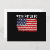Washington DC Amerikaanse vlag  Briefkaart (Voorkant / Achterkant)