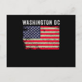 Washington DC Amerikaanse vlag  Briefkaart (Voorkant)