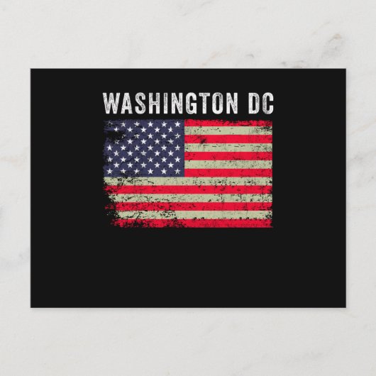 Washington DC Amerikaanse vlag  Briefkaart (Voorkant)