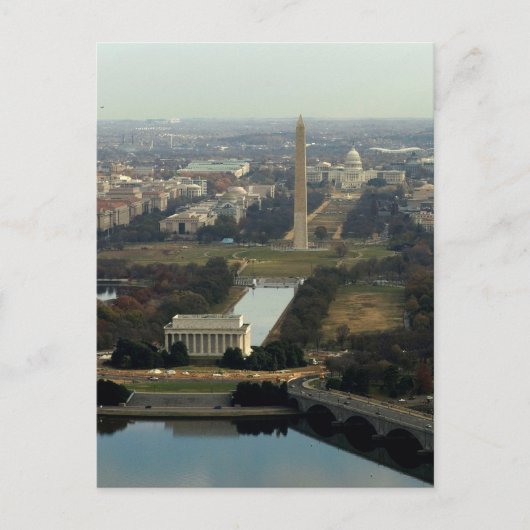 Washington DC-antennefoto Briefkaart (Voorkant)