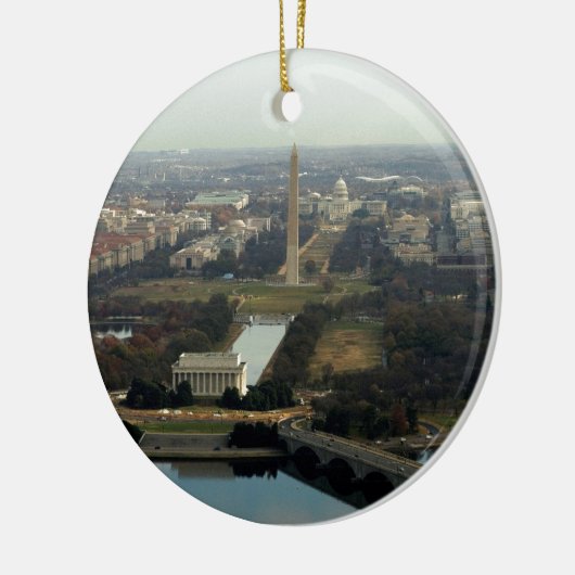 Washington DC-antennefoto Keramisch Ornament (Links)
