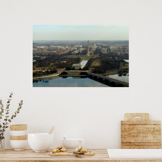 Washington DC-antennefoto Poster (Keuken)