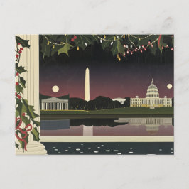 Washington DC Art Deco Stijlkaart Cityscape Briefkaart