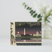 Washington DC Art Deco Stijlkaart Cityscape Briefkaart (Staand voorkant)
