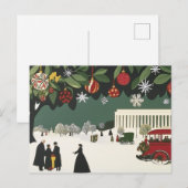 Washington DC Art Deco Stijlkaart Lincoln Memorial Briefkaart (Voorkant / Achterkant)