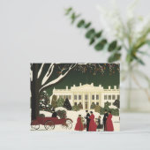 Washington DC Art Deco Stijlkaart Witte Huis Briefkaart (Staand voorkant)