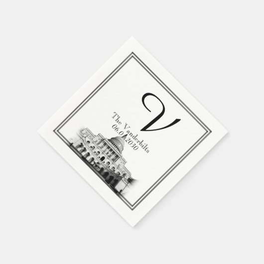 Washington DC Bestemming Bruiloft Servet (Hoek)