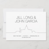 Washington DC Bewaar de datum Kaart (Voorkant)