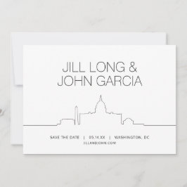 Washington DC Bewaar de datum Kaart